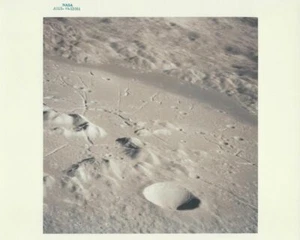 MOON Humboldt craters original RARE 1971 NASA blue numbered photograph Apollo 15 - Picture 1 of 7
