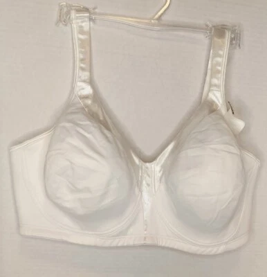 Playtex 18 Hour Wirefree Bra Silky Soft Smoothing 4803 White 42D NWT - Image 1 of 4