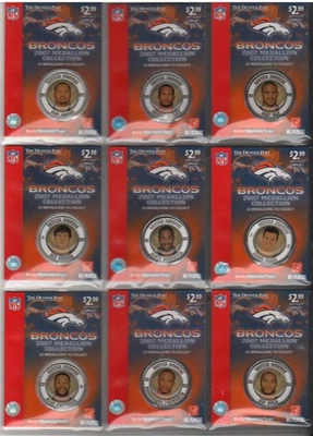 2007 BRONCOS SET MEDALLION COLLECTION 22 COUNT * DENVER POST & ROCKY MNTN. NEWS - Image 1 of 4
