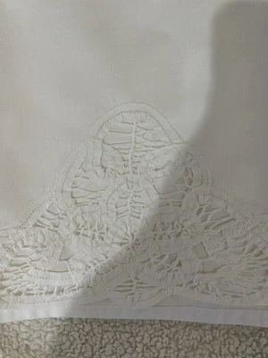 Funda de almohada vintage de encaje individual años 80 talla 20” X 30” Foto 1 de 4