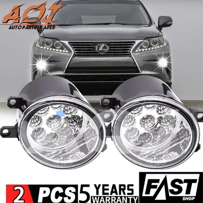 Pair LED Fog Lights Bumper Driving Lamps Bulb For Lexus RX350 2008-2014 Foto 1 de 4
