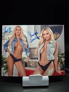Lynnie Marie & Shantal Monique Playmates doppelt signiertes 8x10 Foto - Bild 1 von 3