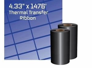 4.02 x 1476 Thermal Transfer Ribbon 102mm x 450M Wax 18 Rolls For Zebra Printers - Afbeelding 1 van 2