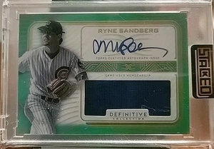 RYNE SANDBERG 2023 TOPPS DEFINITIVE COLLECTION AUTO JERSEY /10 CHICAGO CUBS HOF - Picture 1 of 2