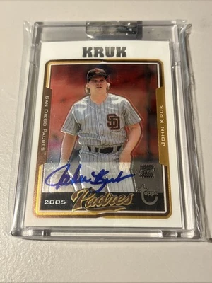 Topps 2005 retirado Sig Ed.  John Kruk #TA-JK Auto Print Run 220 SIN CIRCULAR Foto 1 de 2