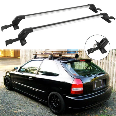 Portaequipajes de carga superior con barras transversales para techo de auto para Honda Civic EG EH EJ Foto 1 de 4