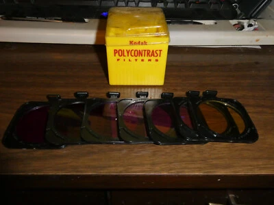 EXC++ KODAK POLYCONTRAST FILTER SET 1-4 IN BOX, VERY CLEAN, SET OF 7 FILTERS - Image 1 of 2