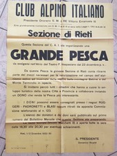 GRANDE MANIFESTO CLUB ALPINO ITALIANO (RIETI) 1933