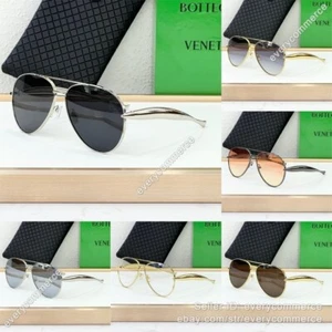 Occhiali da sole aviatore by Bottega Veneta metallo BV1305S unisex montatura verde lenti tè - Foto 1 di 39