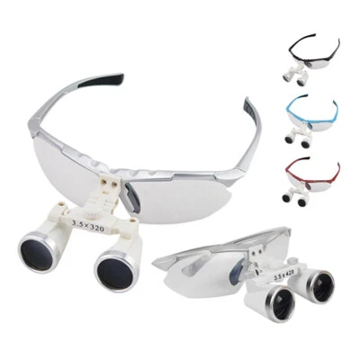 Lupa binocular dental 3,5 unidades gafas ópticas dentista quirúrgico médico 320 mm 420 mm Foto 1 de 4