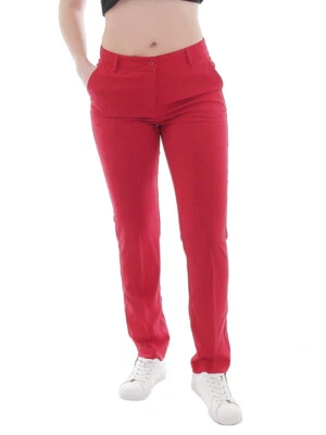 B.C. Anzugshose Damen lange Hose regulär fit Bügelfalte rot Größe 36 003598 - Bild 1 von 3