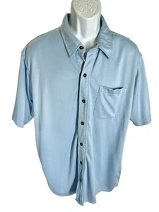 Camisa Orvis azul liso manga corta abotonada para hombre talla XL - Imagen 1 de 5