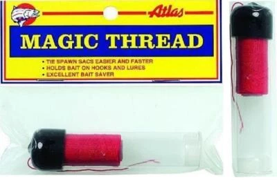 Atlas Mike's Magic Thread Tie Spawn Sacs 100' Feet Roll With Dispenser Red - Image 1 of 2