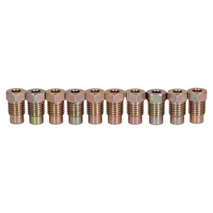 Unión de tubo de freno macho de acero de 10 piezas accesorios largos 10 mm x 1,25 mm para frenos de 3/16" - Imagen 1 de 3