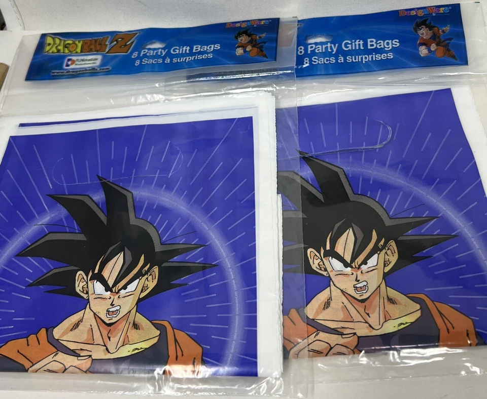 Dragonball Z Party Treat Sacks Loot Bags Vintage HTF Anime Birthday Supplies