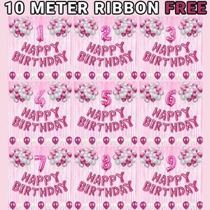 Rosa bedruckt Happy Birthday Ballon Alter Set selbstaufblasend Ballon Geburtstag Party - Bild 1 von 23