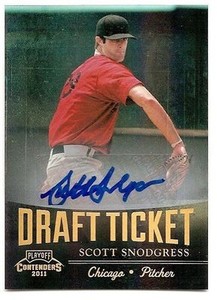2011 PLAYOFF CONTENDERS DRAFT TICKET AUTOGRAPH Scott Snodgress #DT18