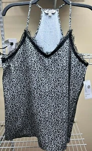 Eden Ruth Heather Black Floral Racerback Tank Top Camisole Women New Choose Size - Picture 1 of 10