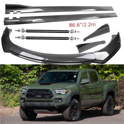 Carbon Fiber Front Bumper Lip Spoiler Splitters Body Kit For Toyota tacoma - Imagem 1 de 4