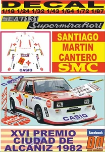 ASIENTO CALCOMANÍA 131 SUPERMIRAFIORI SANTIAGO MARTIN CANTERO ALCAÑIZ 1982 (06) - Imagen 1 de 1