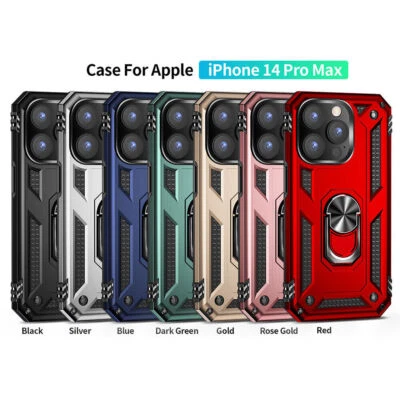Ring Hybrid Armor Stand Phone Case For iPhone 15 14 13 12 11 Pro Max XR 8 7 SE - Image 1 of 4