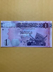 Libya 1 Dinar Current Uncirculated Paper Money - P#76 2013 Issue - Picture 1 of 4