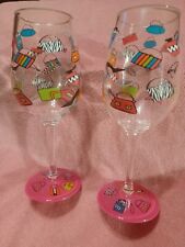 Lolita Shopaholic Too Acrylic 16oz Wine Glasses Set Of Two