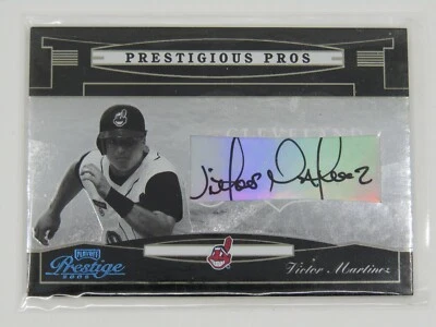 VICTOR MARTINEZ 2005 PLAYOFF PRESTIGE AUTOGRAPH AUTO #3/5- INDIANS!! - Image 1 of 2