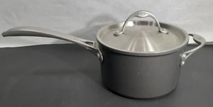 Calphalon 3 1/2 Qt Quart Alluminio Anodizzato 8703 1/2 Casseruola Salsiera Pentola e Coperchio - Foto 1 di 8
