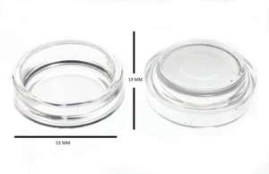 Castor Cups Furniture Floor Protector Glides Clear Plastic 44mm Pack Of 12 - Picture 1 of 1