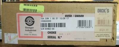 RARE 2000 STOEGER Model CONDOR ST 12 Gauge 26" Over / Under O/U Shotgun BOX ONLY - Image 1 of 4