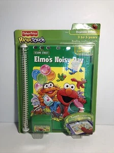 Fisher Price Power Touch ELMO'S NOISY DAY Learning Game Cartridge BOOK New - Picture 1 of 5