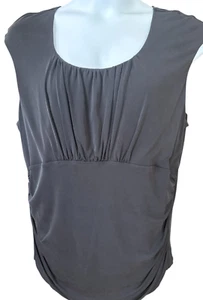 Alfani Black Silk Blend Corset Shell Shirred Side Gathered Bodice Sz 3X (E38) - Picture 1 of 11