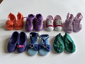 Toys “R” Us Journey Girls 7 SEVEN PAIRS OF SHOES - Fit 18" Doll Lot TRU