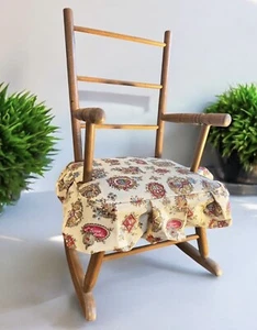 VTG Hedstrom Child’s toddler Wooden Rocking Chair with cushion vinyl - Picture 1 of 13