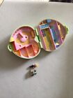 Vintage Polly Pocket Bluebird Toy,Horse Stable,1989,Green Heart