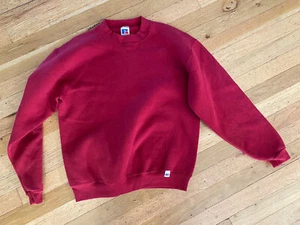 Vintage Russell Athletic Youth XL Blank Maroon Sweatshirt Made In USA - Picture 1 of 6