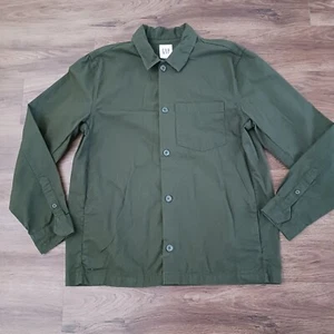 Camisa utilitaria cepillada GAP verde oliva militar algodón envejecido Ripstop M - Imagen 1 de 7