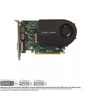 Controller Video Card DVI Displayport PCIe nVidia Quadro 2000 P2008 Dell 08MDMW - Picture 1 of 6