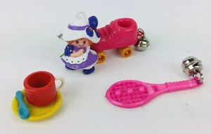 Charmkins CHERRY BLOSSOM Charm Doll Lot Plastic Bells Retro Vintage 1980s Toy - Picture 1 of 4