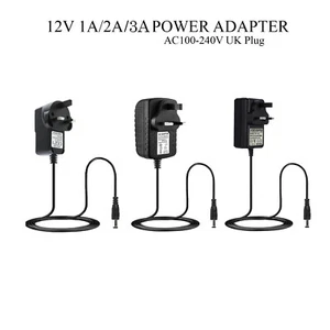 UK MAINS 12V 2A 1A POWER SUPPLY SWITCHING ADAPTER AC/DC 100-240V FOR CCTV LIGHT - Picture 1 of 4