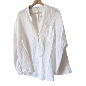 Standard James Perse White 100% Linen Top 4 US XL Crisp Coastal Basic Normcore - Picture 1 of 6