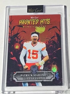 Patrick Mahomes 2025 Wild Card Haunted Hits Monster Hunt Orange Cornfield 2/2 - Picture 1 of 3