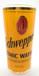 Vintage 1970s Schweppes Tonic Water Highball Cocktail Drinking Glass 12oz - Picture 1 of 8