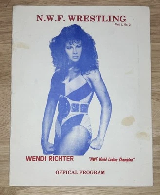 De colección. N.W.F. Programa de Lucha Libre con Tarjeta Vol 1 Nº 2 Richter en Cubierta 1986 Firmado Foto 1 de 4