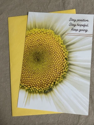 Stay Positive Greeting Card & Envelope ~ Encouragement ~ Hope ~ Positivity - Image 1 of 2