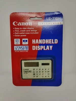 Canon Electronic Calculator LS-716H Handheld Display Flashcard NEW Sealed - Image 1 of 4