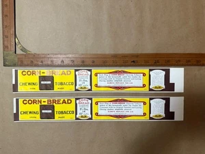 Vintage Corn-Bread Chewing Tobacco Paper Label Lot Of 2 - Picture 1 of 9