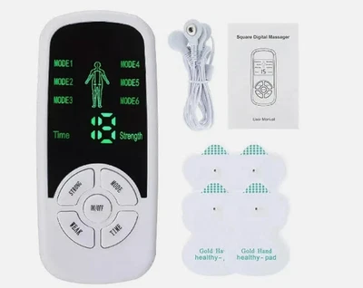 Tens Machine Therapy Pads Back Muscle Electrical Stimulator Massager Pulse EMS - Image 1 of 4
