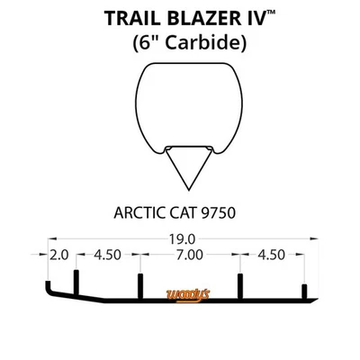 Corredores de carburo Woodys Trail Blazer IV tapa plana para Arctic Cat ZL 550 2001-2003 Foto 1 de 2